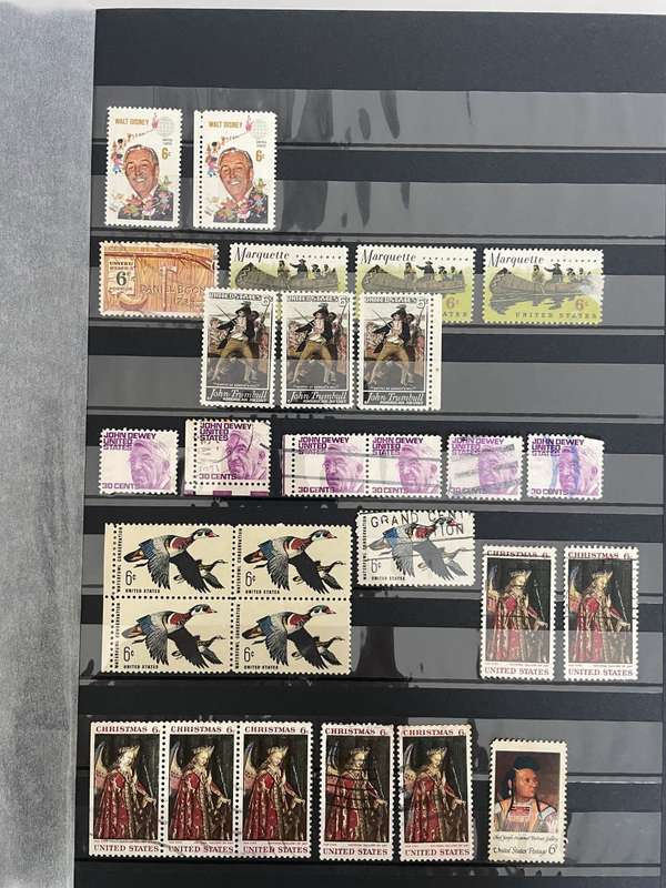 USA - 1966-1968 good selection of mint and used stamps, good value lot (7 photos)